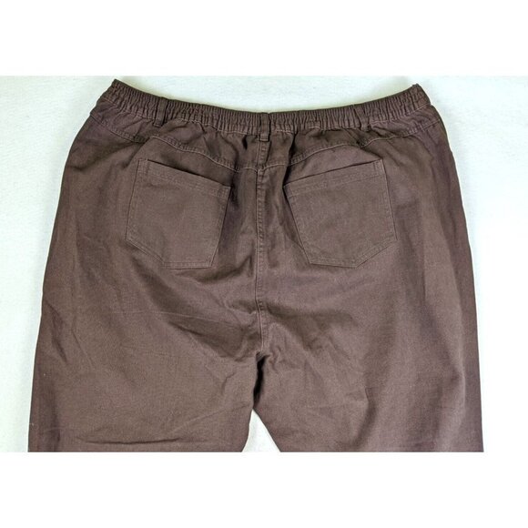 WOMAN WITHIN - BROWN FLAT FRONT STRAIGHT LEG JEANS - SIZE 30 TALL 33.5" INSEAM - Picture 7 of 7